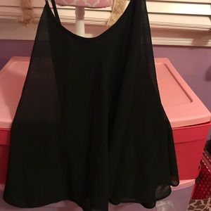 BEBE BLACK STRAP TOP super cute criss cross back with metal bead!